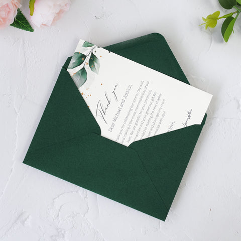 NingsPaper 50 Pieces Emerald Green A4 Envelopes for 4x6 Cards