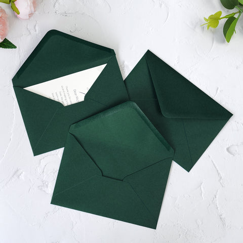 NingsPaper 50 Pieces Emerald Green A4 Envelopes for 4x6 Cards