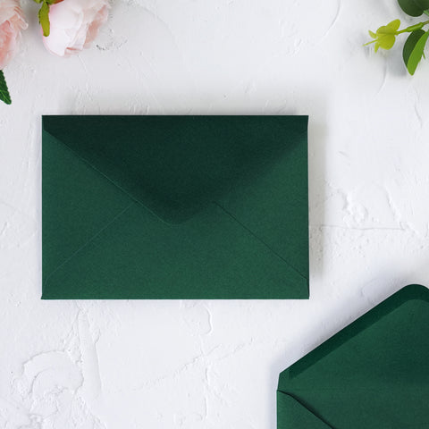 NingsPaper 50 Pieces Emerald Green A4 Envelopes for 4x6 Cards