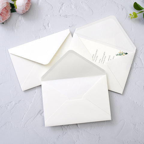 NingsPaper 50 Pieces Ivory A4 Envelopes for 4x6 Cards