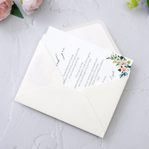 NingsPaper 50 Pieces Ivory A4 Envelopes for 4x6 Cards