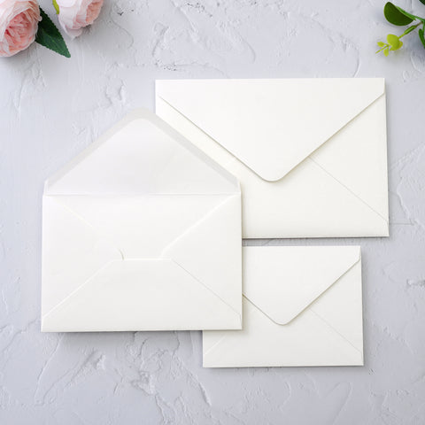 NingsPaper 50 Pieces Ivory A4 Envelopes for 4x6 Cards