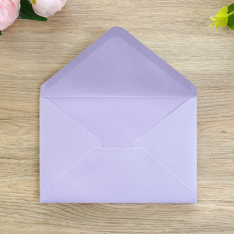 NingsPaper 50 Pieces Lilac A4 Envelopes for 4x6 Cards
