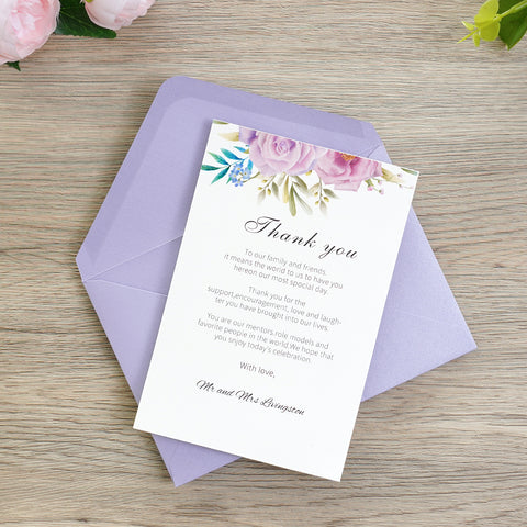 NingsPaper 50 Pieces Lilac A4 Envelopes for 4x6 Cards
