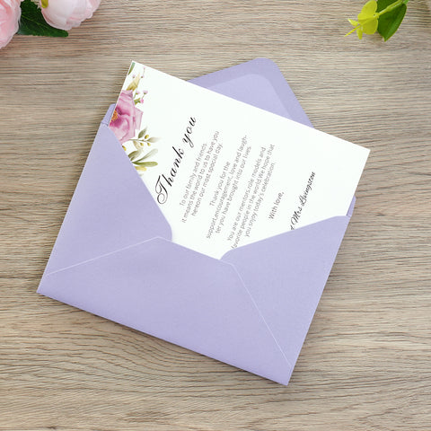NingsPaper 50 Pieces Lilac A4 Envelopes for 4x6 Cards
