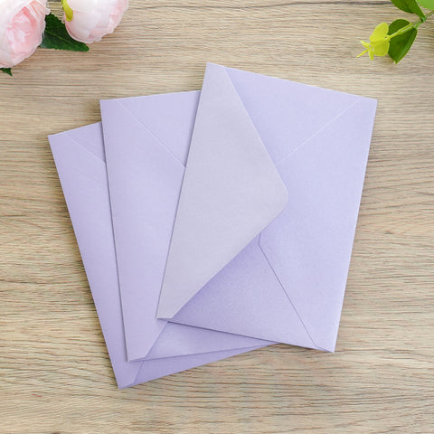 NingsPaper 50 Pieces Lilac A4 Envelopes for 4x6 Cards