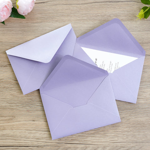 NingsPaper 50 Pieces Lilac A4 Envelopes for 4x6 Cards