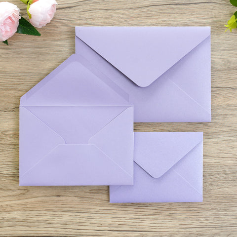 NingsPaper 50 Pieces Lilac A4 Envelopes for 4x6 Cards