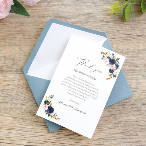 NingsPaper 50 Pieces Dusty Blue A4 Envelopes for 4x6 Cards