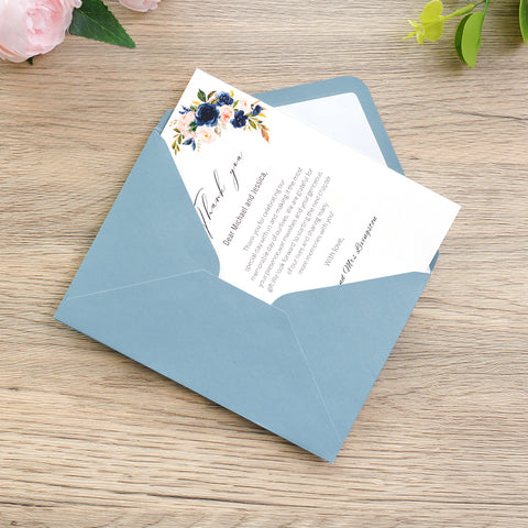 NingsPaper 50 Pieces Dusty Blue A4 Envelopes for 4x6 Cards