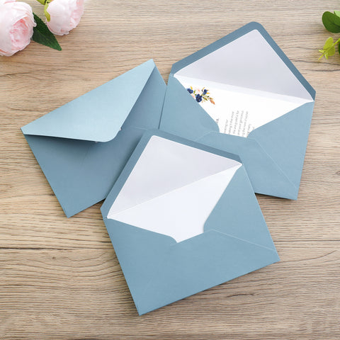 NingsPaper 50 Pieces Dusty Blue A4 Envelopes for 4x6 Cards