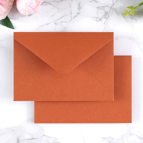 NingsPaper 50 Pieces Burnt Orange A4 Envelopes for 4x6 Card