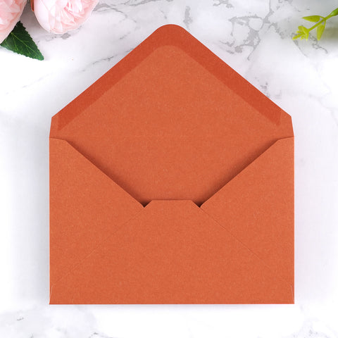 NingsPaper 50 Pieces Burnt Orange A4 Envelopes for 4x6 Card