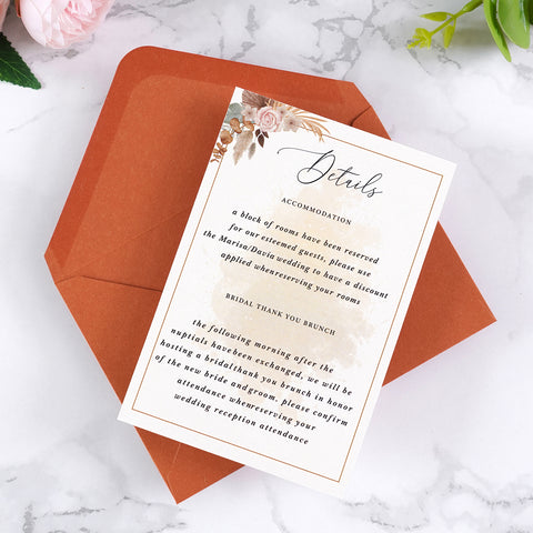 NingsPaper 50 Pieces Burnt Orange A4 Envelopes for 4x6 Card