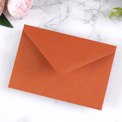 NingsPaper 50 Pieces Burnt Orange A4 Envelopes for 4x6 Card