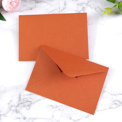 NingsPaper 50 Pieces Burnt Orange A4 Envelopes for 4x6 Card