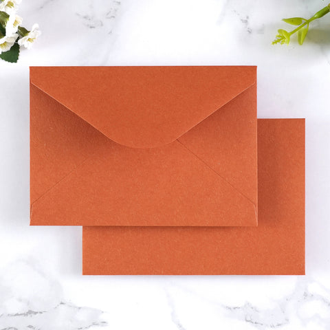 NingsPaper 50 Pieces Burnt Orange A1 3.62 × 5.12 Inches Envelopes