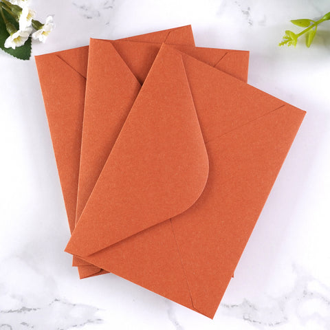 NingsPaper 50 Pieces Burnt Orange A1 3.62 × 5.12 Inches Envelopes