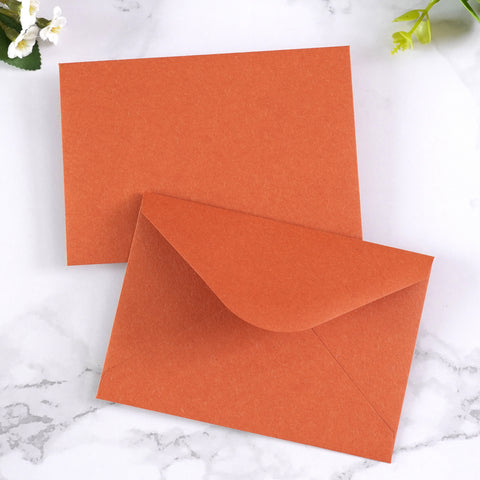 NingsPaper 50 Pieces Burnt Orange A1 3.62 × 5.12 Inches Envelopes