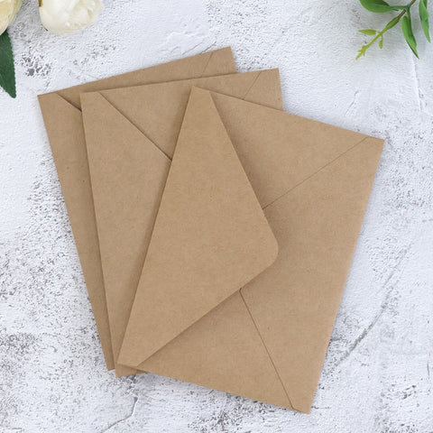 NingsPaper 50 Pieces Kraft A4 Envelopes for 4x6 Cards