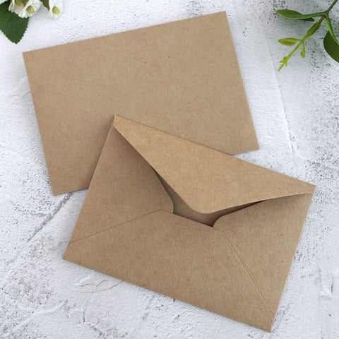NingsPaper 50 Pieces Kraft A1 3.62 × 5.12 Inches Envelopes
