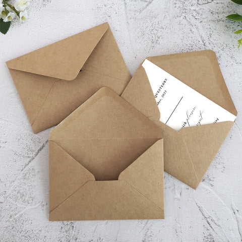 NingsPaper 50 Pieces Kraft A1 3.62 × 5.12 Inches Envelopes