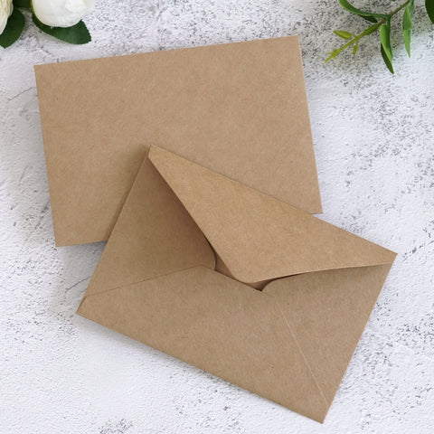 NingsPaper 50 Pieces Kraft A4 Envelopes for 4x6 Cards