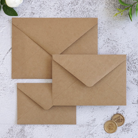 NingsPaper 50 Pieces Kraft A4 Envelopes for 4x6 Cards