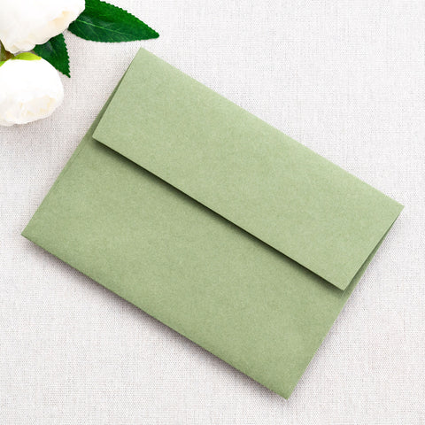 NingsPaper 50 Pieces  A7 5 x 7'' Sage Green Self Seal Envelopes