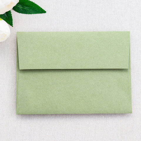 NingsPaper 50 Pieces  A7 5 x 7'' Sage Green Self Seal Envelopes