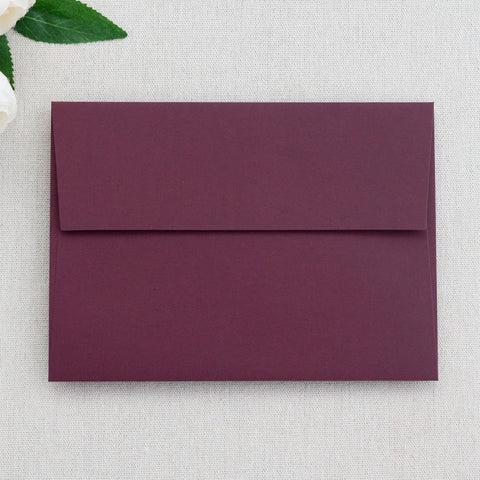 NingsPaper 50 Pieces  A7 5 x 7'' Burgundy Self Seal Envelopes