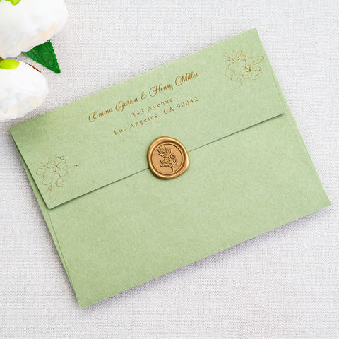 NingsPaper 50 Pieces  A7 5 x 7'' Sage Green Self Seal Envelopes