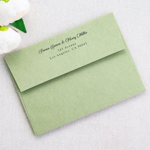 NingsPaper 50 Pieces  A7 5 x 7'' Sage Green Self Seal Envelopes