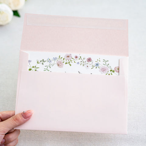 NingsPaper 50 Pieces  A7 5 x 7'' Blush Pink Self Seal Envelopes