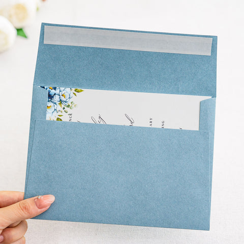 NingsPaper 50 Pieces  A7 5 x 7'' Dusty Blue Self Seal Envelopes
