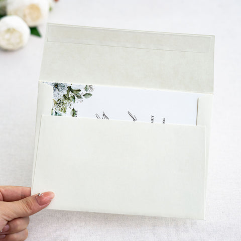 NingsPaper 50 Pieces  A7 5 x 7'' Ivory Self Seal Envelopes