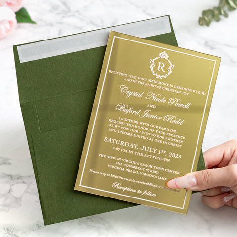 NingsPaper 50 Pieces  A7 5 x 7'' Olive Green Self Seal Envelopes