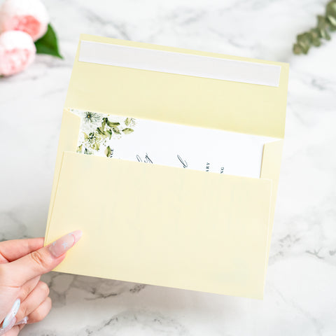 NingsPaper 50 Pieces  A7 5 x 7'' Cream Self Seal Envelopes