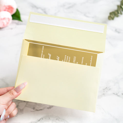 NingsPaper 50 Pieces  A7 5 x 7'' Cream Self Seal Envelopes