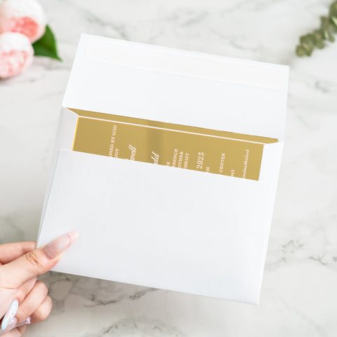 NingsPaper 50 Pieces  A7 5 x 7'' White Self Seal Envelopes