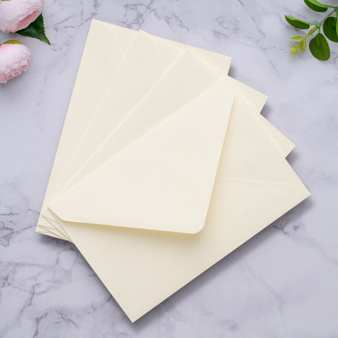 NingsPaper A9 Envelopes, 5.75 x 8.75'' Cream Wedding Mailing Envelopes
