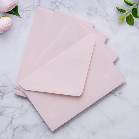 NingsPaper A9 Envelopes, 5.75 x 8.75'' Blush Pink Wedding Mailing Envelopes