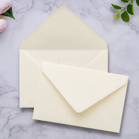 NingsPaper A9 Envelopes, 5.75 x 8.75'' Cream Wedding Mailing Envelopes