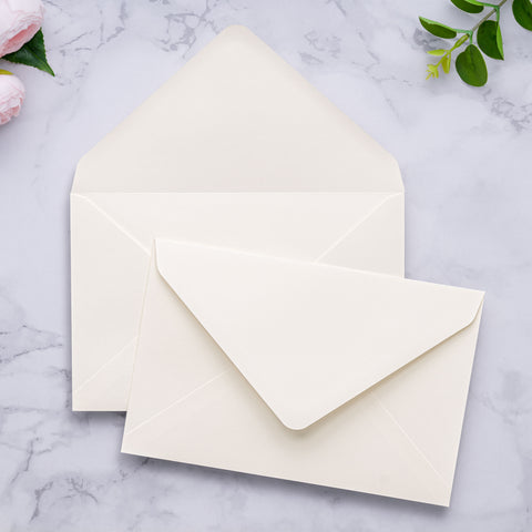 NingsPaper A9 Envelopes, 5.75 x 8.75'' Ivory Wedding Mailing Envelopes