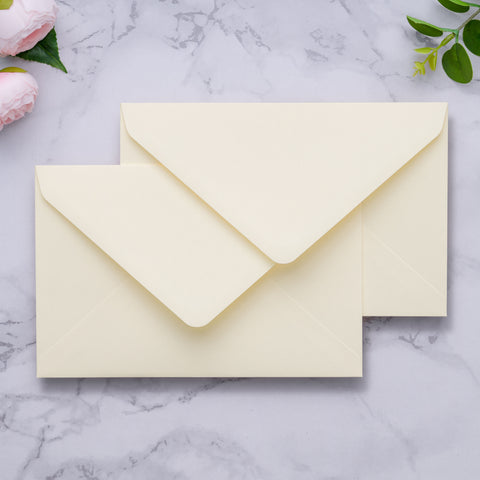 NingsPaper A9 Envelopes, 5.75 x 8.75'' Cream Wedding Mailing Envelopes