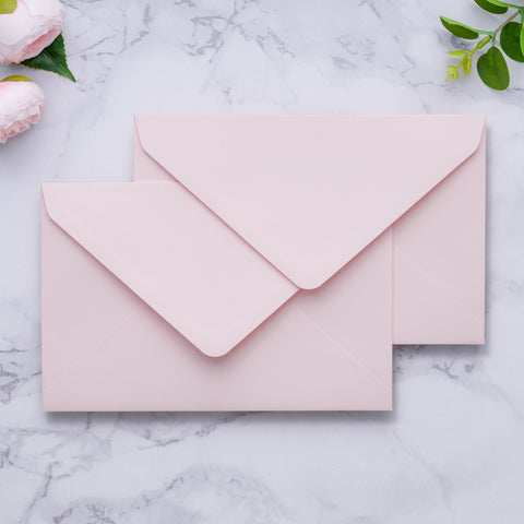 NingsPaper A9 Envelopes, 5.75 x 8.75'' Blush Pink Wedding Mailing Envelopes