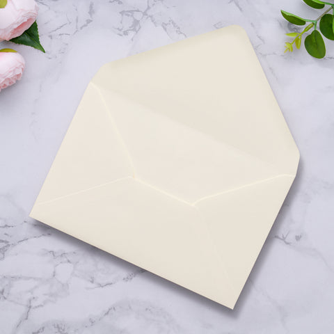 NingsPaper A9 Envelopes, 5.75 x 8.75'' Cream Wedding Mailing Envelopes