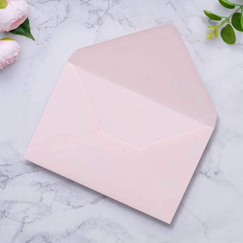 NingsPaper A9 Envelopes, 5.75 x 8.75'' Blush Pink Wedding Mailing Envelopes