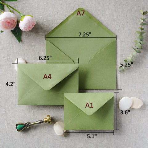 NingsPaper 50 Pieces Blush Pink A1 3.62 × 5.12 Inches Envelopes