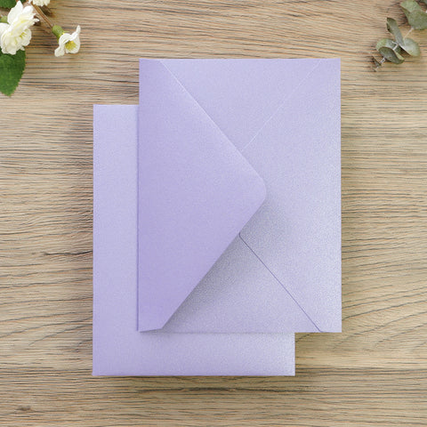 NingsPaper 50 Pieces Lilac A1 3.62 × 5.12 Inches Envelopes